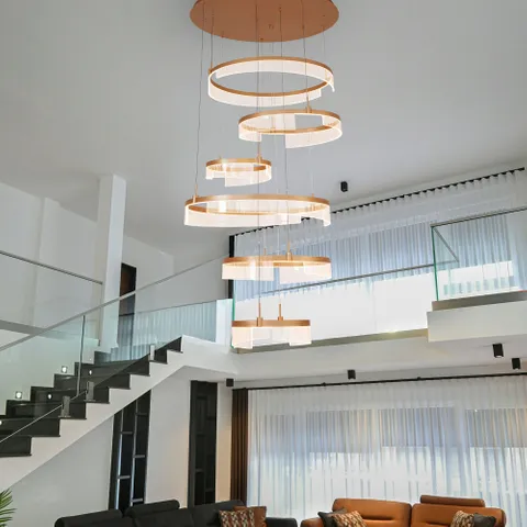 Pendant lamp Lando 6 ring LED 180W 3CCT GL