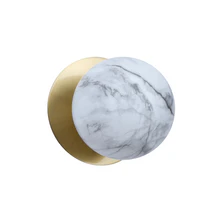Ceiling or Wall Light Odessa Marble Opal LED BRS