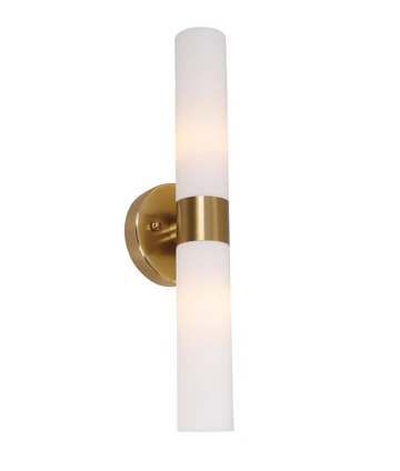 Wall light Vara 3 Up-Down Opal Glass Antique Brass E27