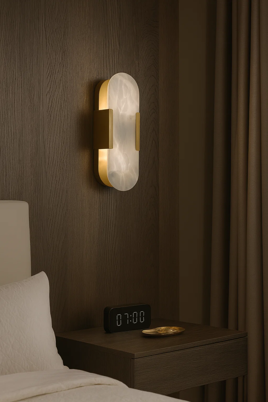 Wall light Lazata W1 Alabaster Spanish Marble G9 BRS