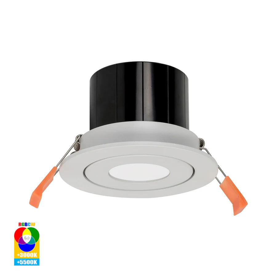Recessed Tilt Downlight Prime RGBCW LED 12W IP54 WIFI WHT Recessed Tilt Downlight Prime RGBCW LED 12W IP54 WIFI WHT