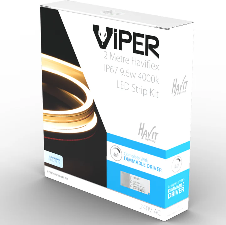 Viper Haviflex 9.6w Per Metre 2m LED Strip kit 4000k