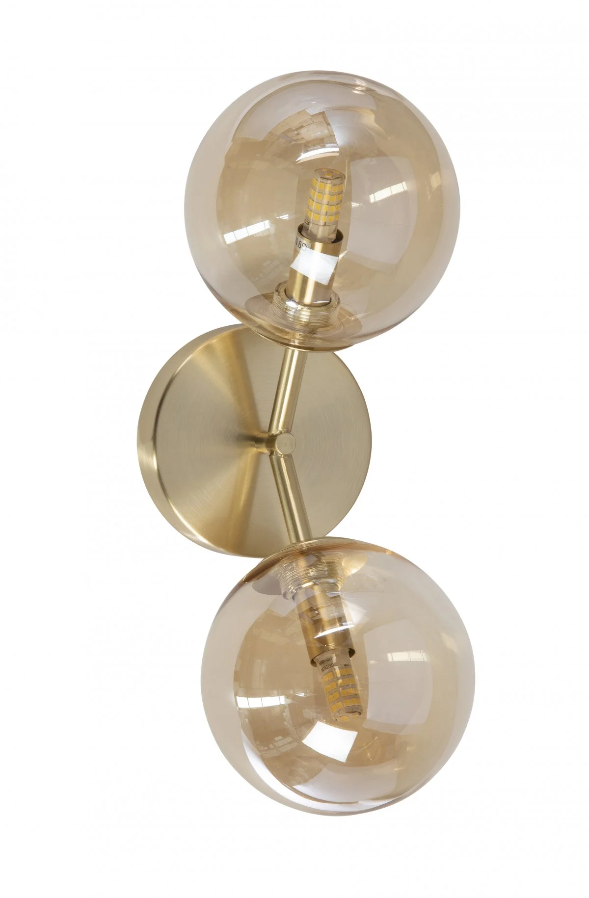 Wall light PASADENA-A2 Gold-Amber Glass