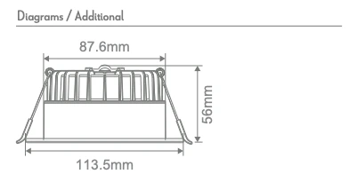 Downlight SWAP Low Glare LED 8W 3CCT IP44 GD Downlight SWAP Low Glare LED 8W 3CCT IP44 GD