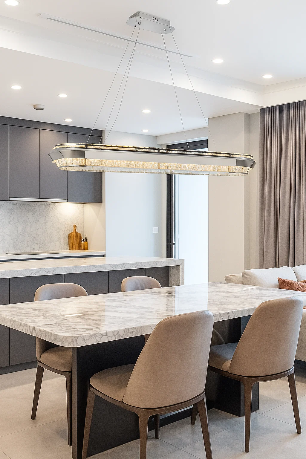 Pendant lamp Royal Crystal LED 60W CCT Dim L120 CHR remote Pendant lamp Royal Crystal LED 60W CCT Dim L120 CHR remote