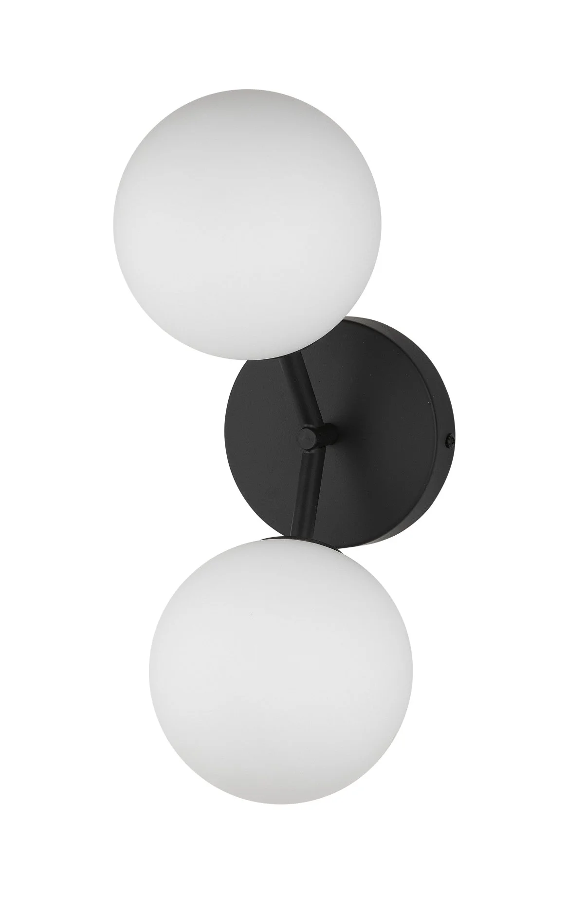 Wall light PASADENA-A2 Black-Opal Glass