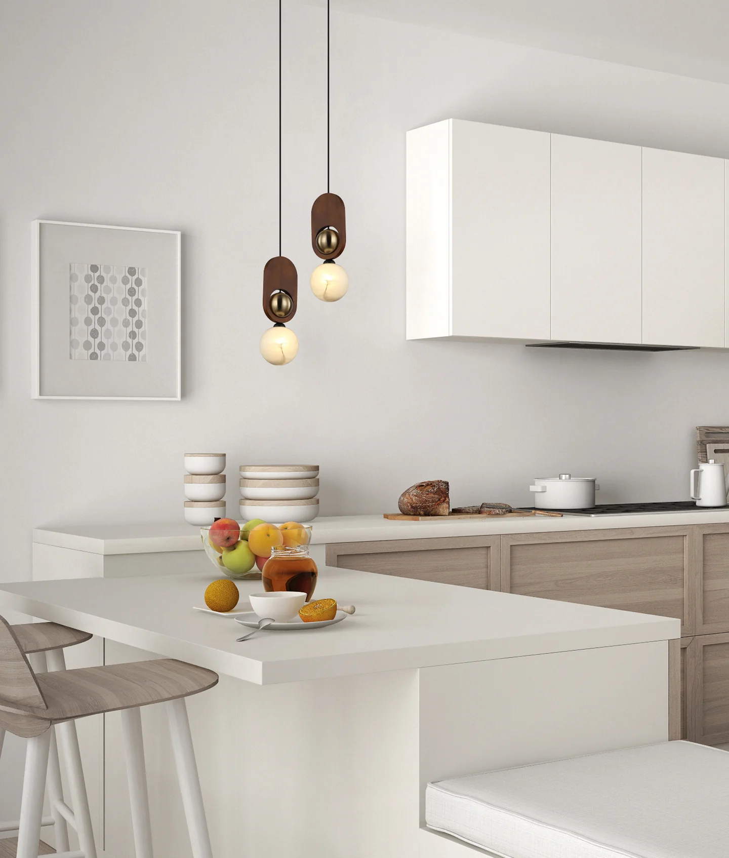 Pendant light PALTA2 G9 Red wood 25W