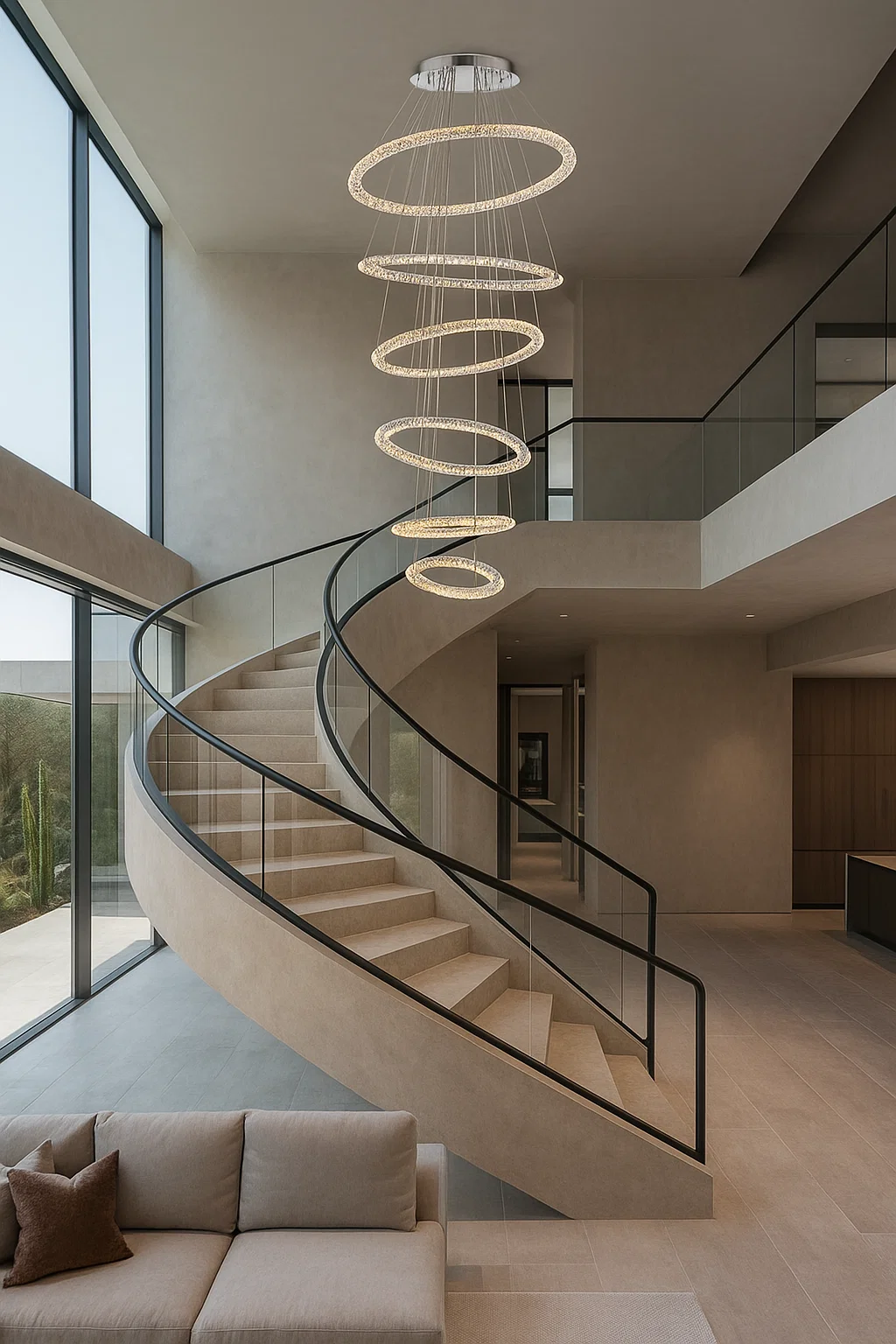 Pendant lamp Argus Crystal Ring 6 LED 93W CHR Remote Pendant lamp Argus Crystal Ring 6 LED 93W CHR Remote