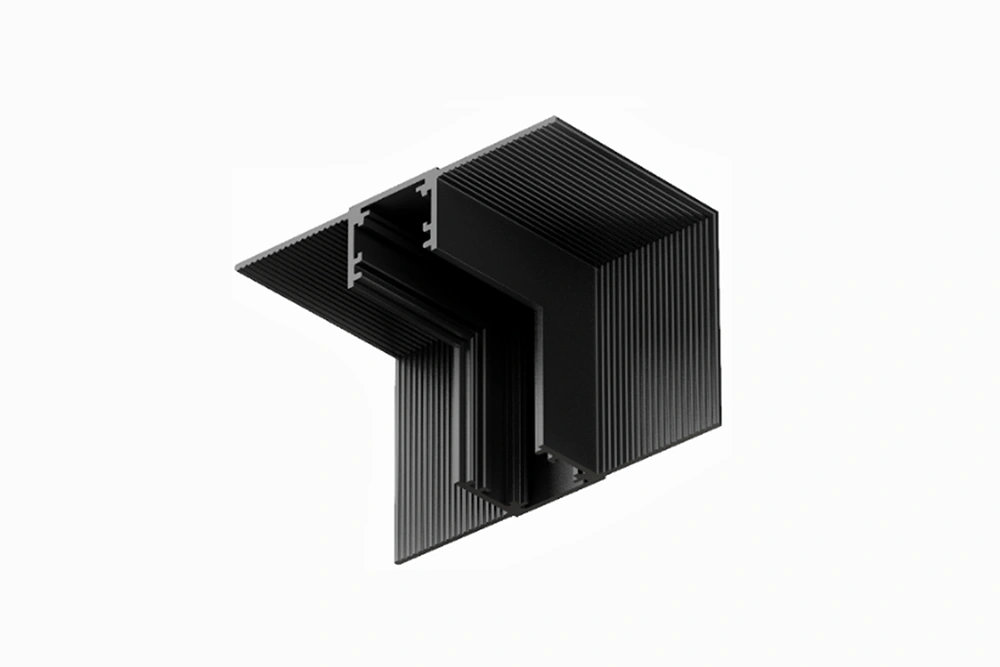 Recessed track MUSE corner perpendicular plane BLK