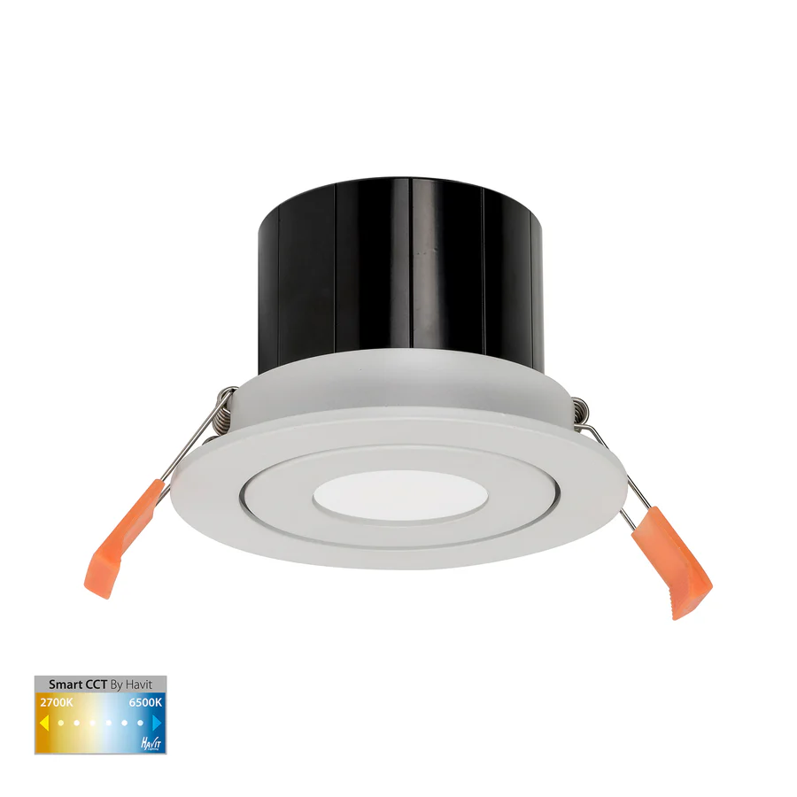 Recessed Tilt Downlight Prime CCT LED 12W IP54 WIFI WHT Recessed Tilt Downlight Prime CCT LED 12W IP54 WIFI WHT