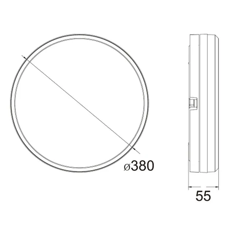 Ceiling light Hektor-380 IP65 LED 50W 3CCT GL Ceiling light Hektor-380 IP65 LED 50W 3CCT GL