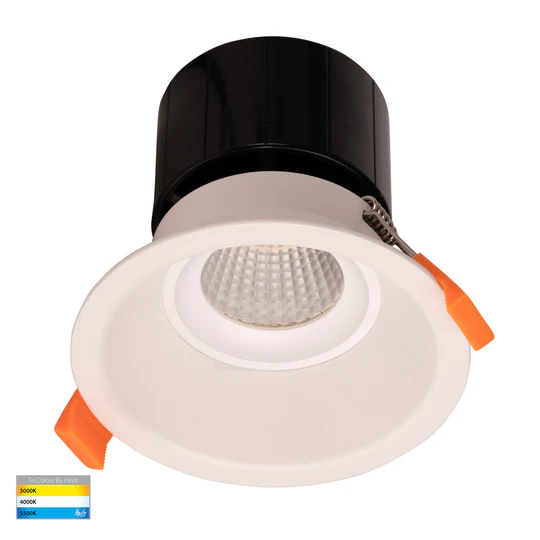 Recessed Downlight Prime Fixed Deep 3CCT LED 12W IP54 WHT