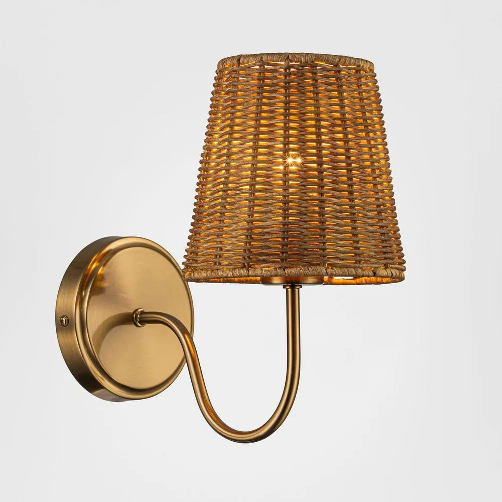 Wall light Athens With Shade Antique E14 H280 BRS