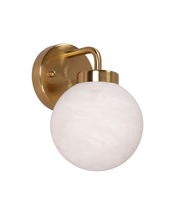 Wall light Palla IP20 E27 Alabaster GLD round base Wall light Palla IP20 E27 Alabaster GLD round base