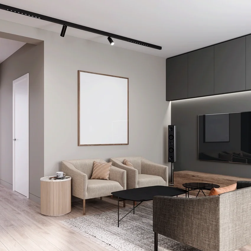 Surface track set Edge 2M 4lt LED 44W BLK