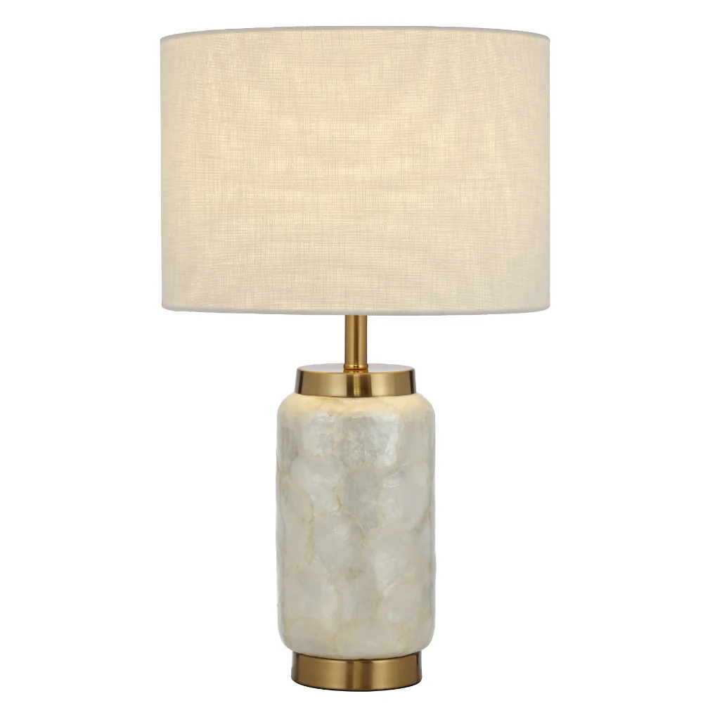 Table Lamp SENECA WHT GLD