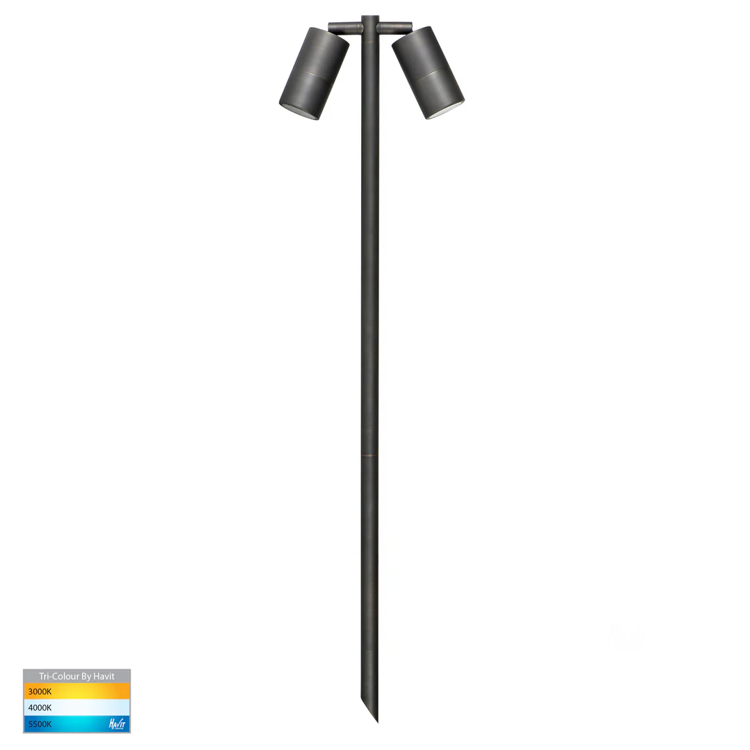 Garden light Tivah Antique Brass TRI Colour Double Adjustable LED HV1405T-AB IP65