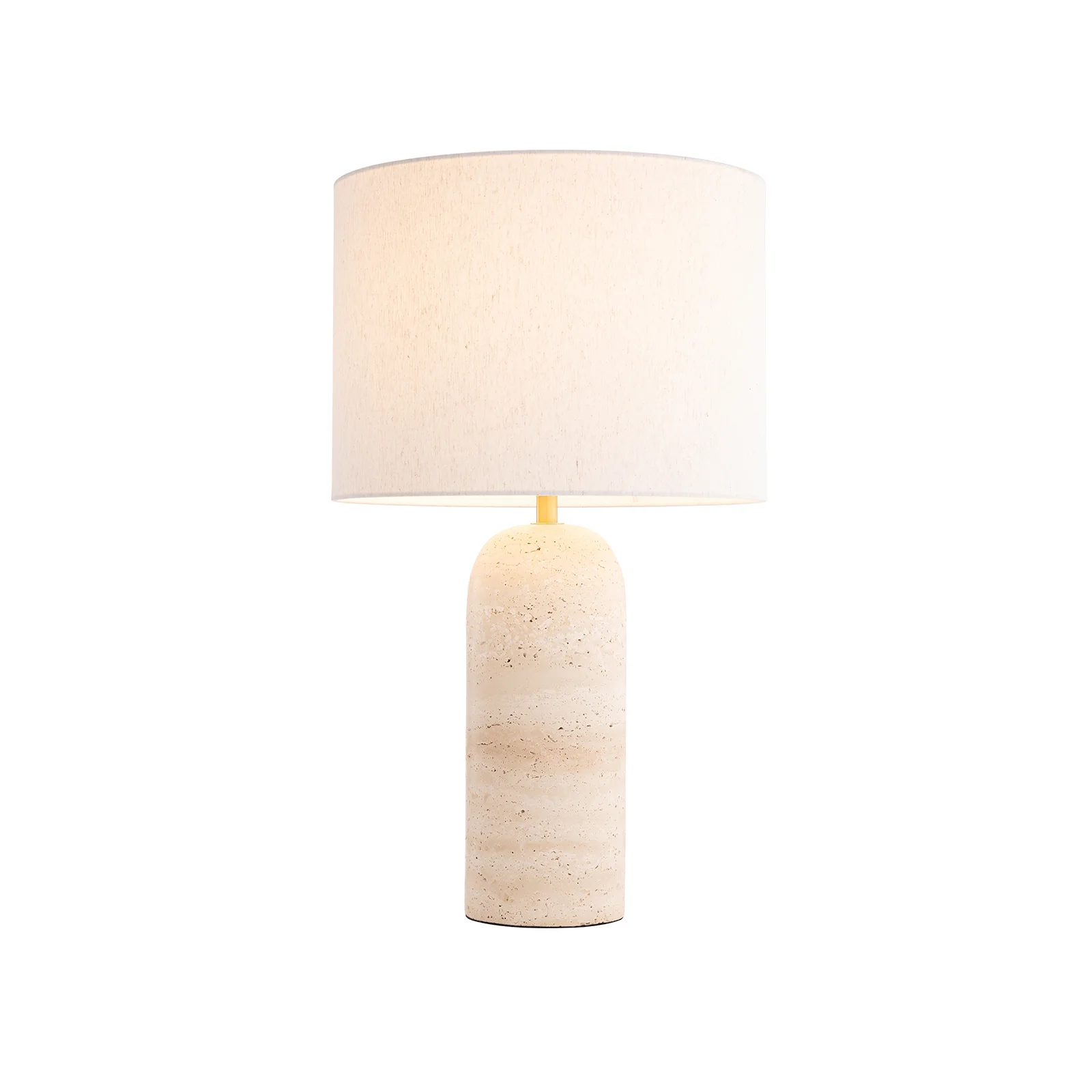 Table lamp Soren Drum E27 travertine