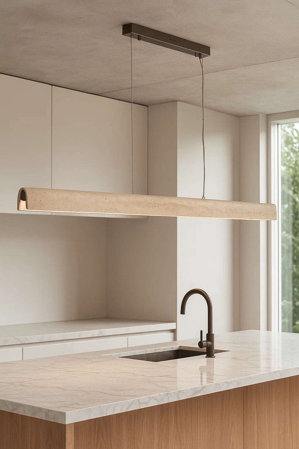 Pendant lamp Arc Travertine L150 BRS Pendant lamp Arc Travertine L150 BRS
