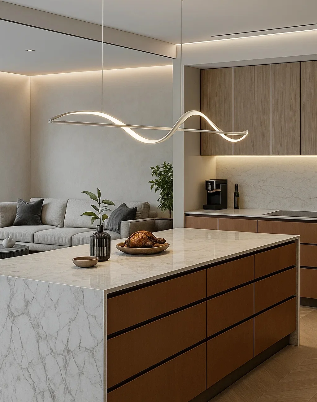 Pendant lamp Famous linear P1 LED 30W 3CCT L1600 WHT Pendant lamp Famous linear P1 LED 30W 3CCT L1600 WHT