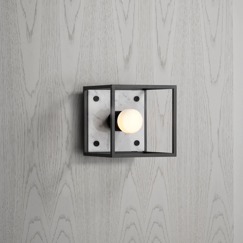 Wall light Caged Small White Marble e27 Wall light Caged Small White Marble e27