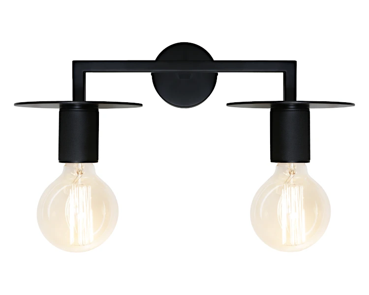 Wall Light Inka 2lt E27 BLK Wall Light Inka 2lt E27 BLK
