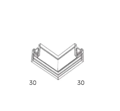 Surface track horizontal corner Z1000-24.SR.HC.BK 24V