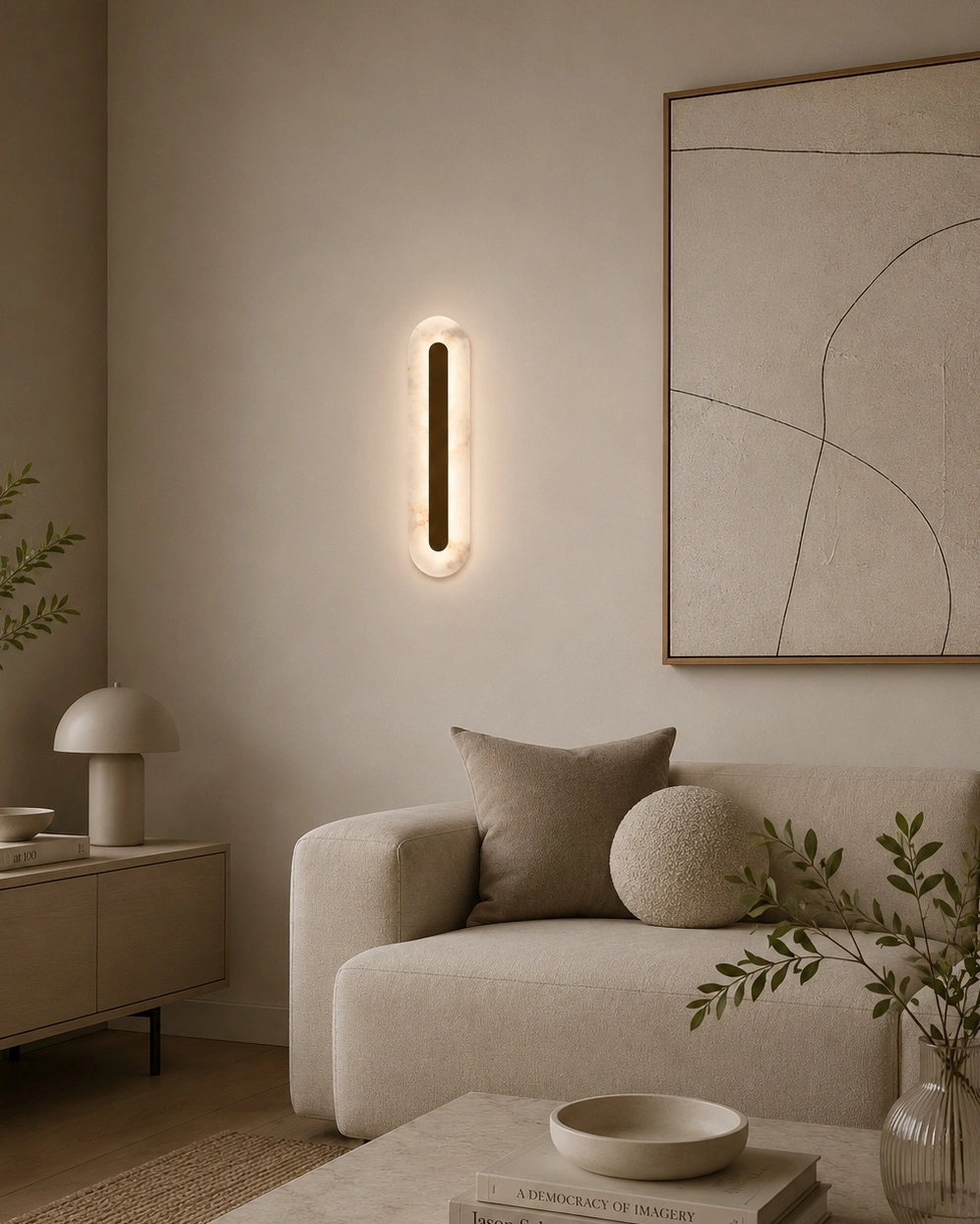 Wall light Mira 1 Alabaster Spanish Marble LED 10W 3CCT BRS