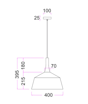 Pendant Light Oxido Medium 1LT E27 Travertine