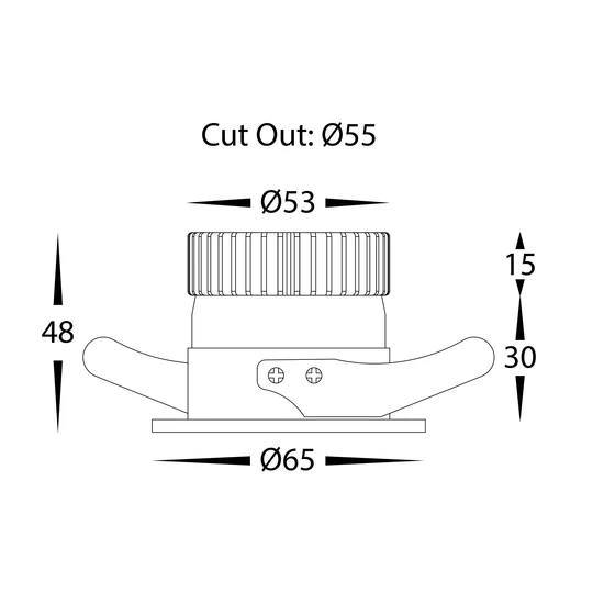Recessed Downlight Niche Round LED 6W 3CCT IP54 BLK