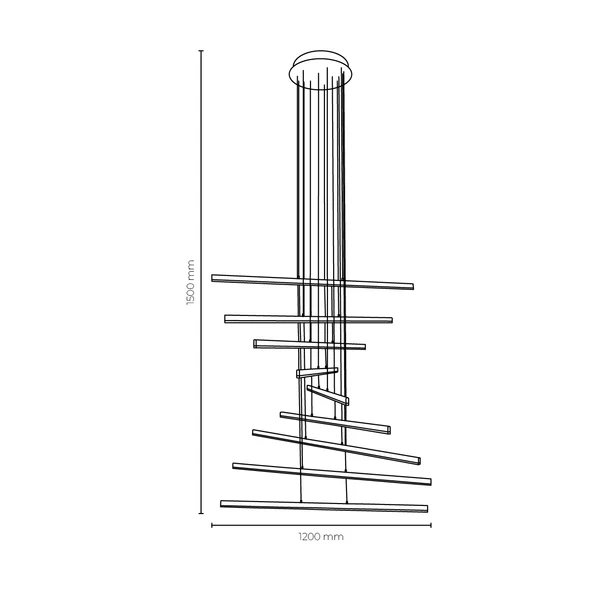 Pendant lamp Nola LED 170W 3K BL