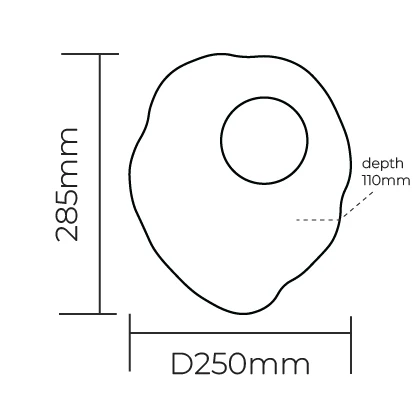 Wall light Vesta large LED D25 BRS