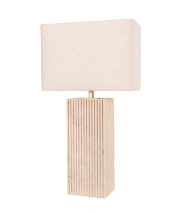 Table Lamp Sagitta Large Rectangle Travertine e27