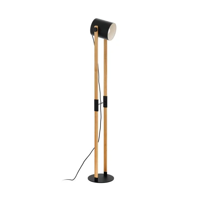 Floor lamp HORNWOOD 1X60W E27 BLK-LIGHT WOOD