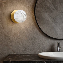 Ceiling or Wall Light Odessa Marble Opal LED BRS