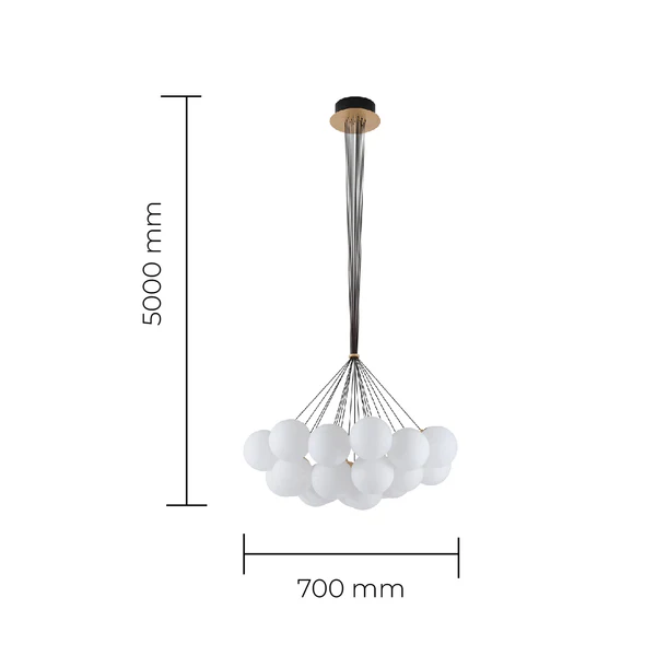 Pendant lamp Solara 19 G9 Marble style