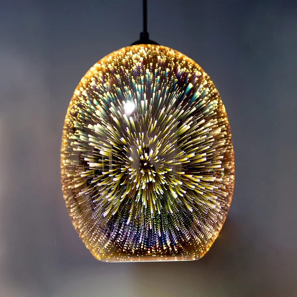Pendant Light Moravian Glass Oval E27 D20 COP Pendant Light Moravian Glass Oval E27 D20 COP