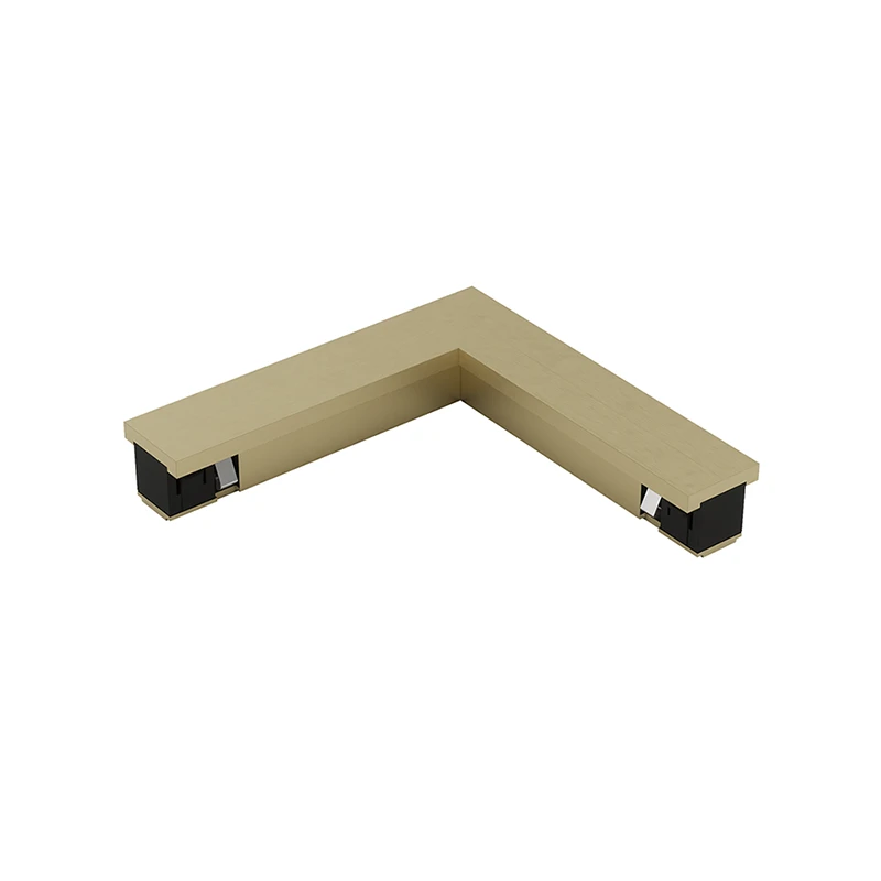 Surface track MUSE L corner connector 48V Brass