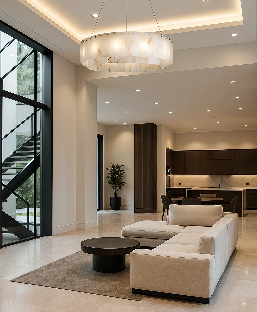 Pendant lamp Lazaida S12 Alabaster Spanish Marble D80 BRS Pendant lamp Lazaida S12 Alabaster Spanish Marble D80 BRS