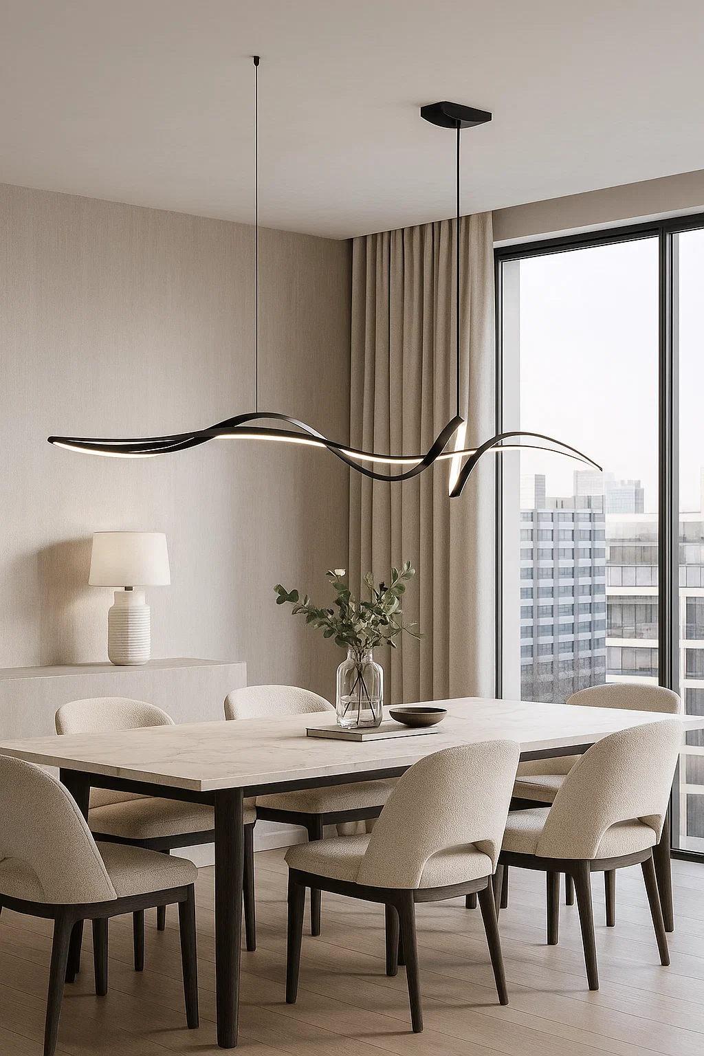 Pendant lamp Famous linear 2 P1 LED 20W 3K L1200 BK Pendant lamp Famous linear 2 P1 LED 20W 3K L1200 BK