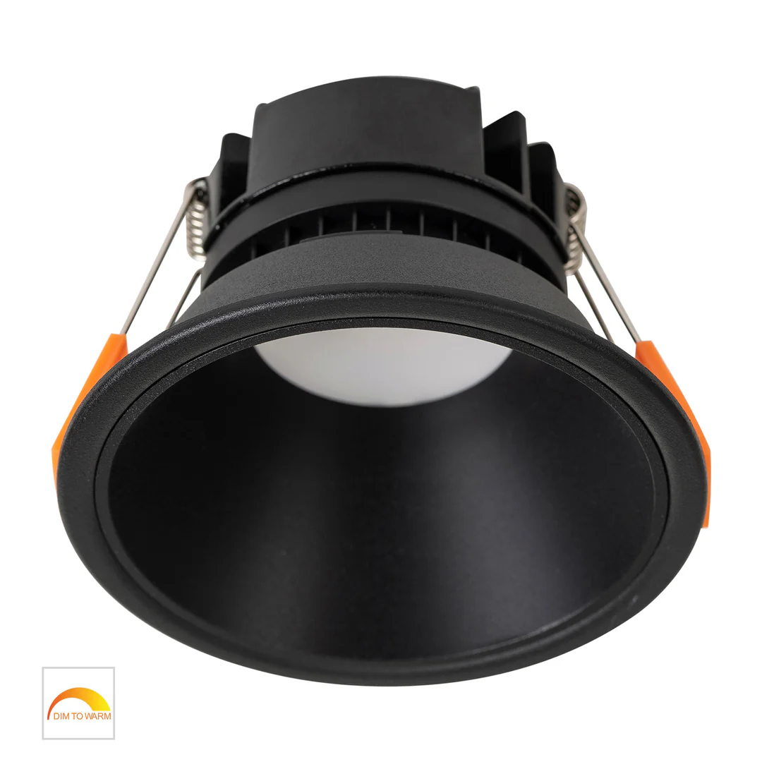 Recessed downlight Gleam BLK with BLK Insert Fixed Dim to Warm LED 9W IP54 BLK Recessed downlight Gleam BLK with BLK Insert Fixed Dim to Warm LED 9W IP54 BLK