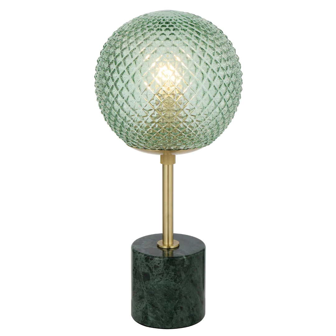 Table lamp ELWICK E27 D190 GREEN MARBLE