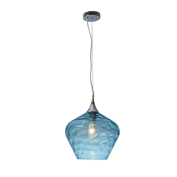 Pendant Light Zyla Glass Oval E27 D29 BLU