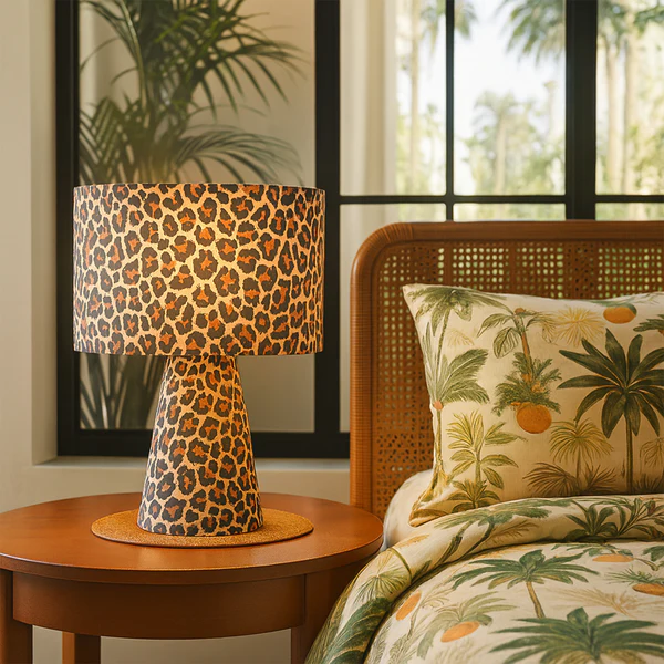 Table lamp Momo Leopard E27 BRW
