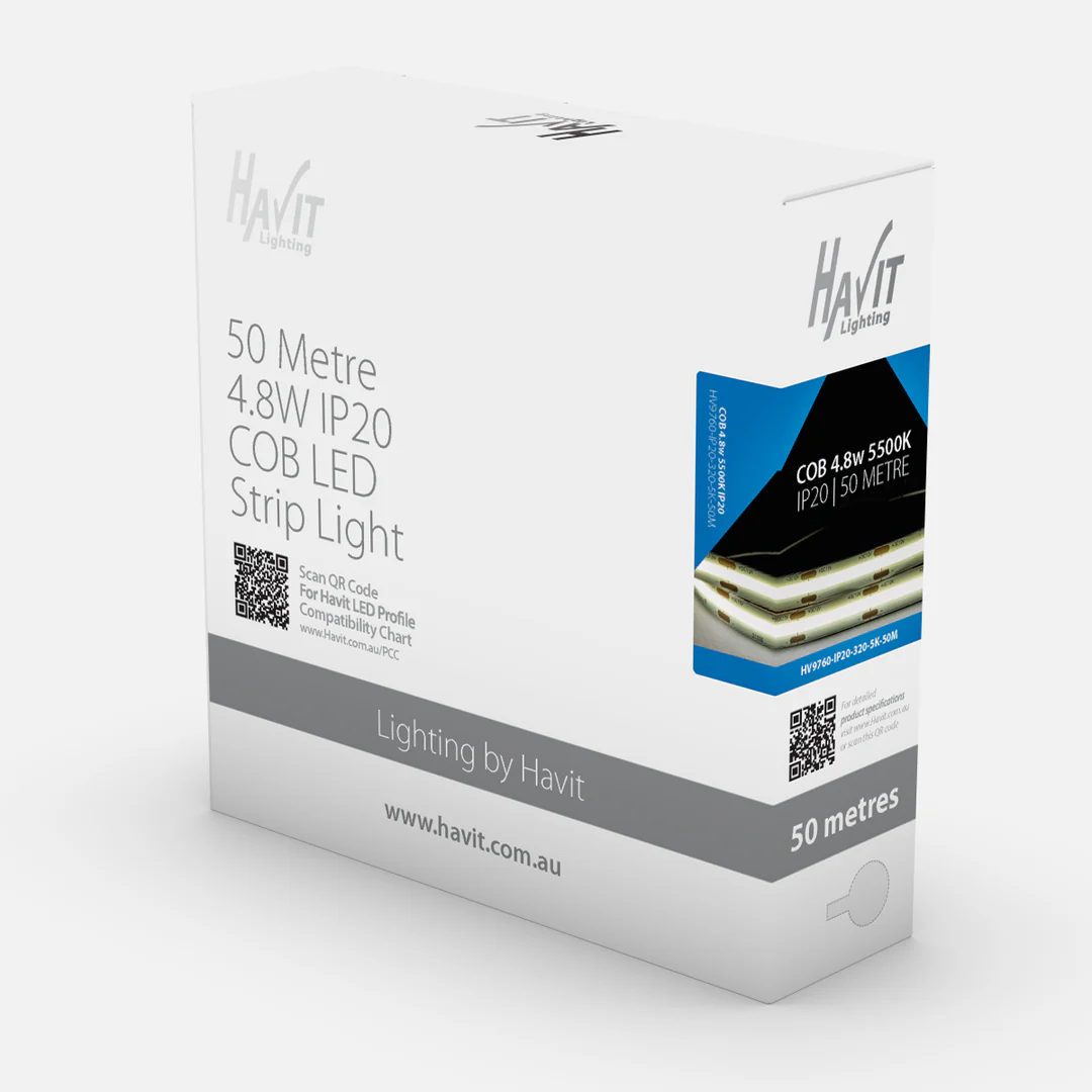 LED Strip Roll COB Dotless LED 4.8w 5K IP20 50m