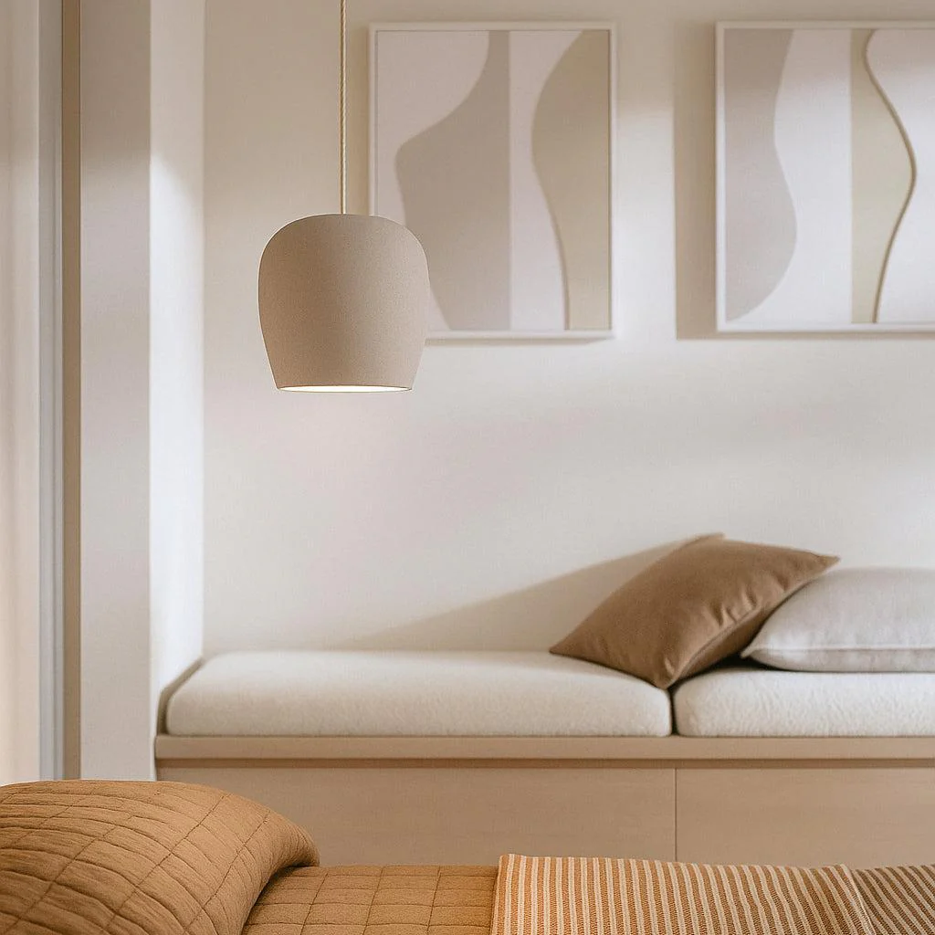 Pendant lamp Clay Drop E27 WH
