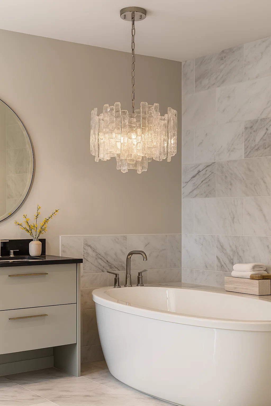 Pendant lamp Riviera 5lt E27 CHR