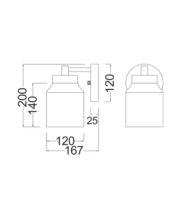 Wall Light Tufo1 Jar Alabaster E27 BRS