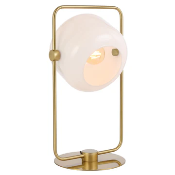 Table lamp Rocha E27 Antique Gold Opal