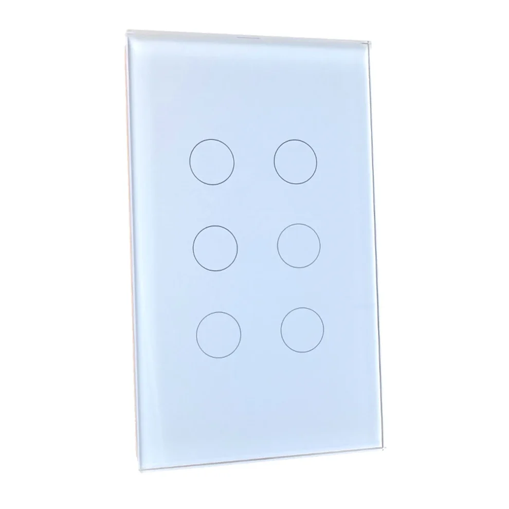 Wall Switch 6 Gang Zigbee Wifi WHT